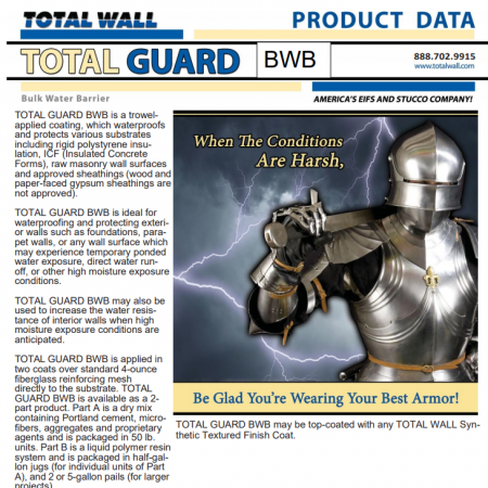 Total Guard BWB-Cementitious bulk water barrier
