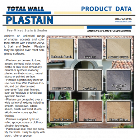 Plastain-Acrylic faux stain for a variety of surfaces